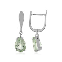 Grüner Amethyst-Silberohrringe