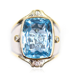 Himmelblauer Topas-Silberring (Dallas Prince Designs)