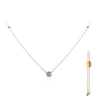 Himmelblauer Topas-Silbercollier