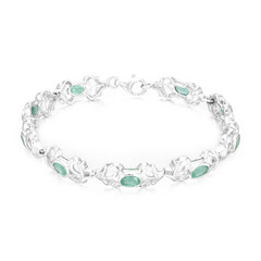 Sambia-Smaragd-Silberarmband