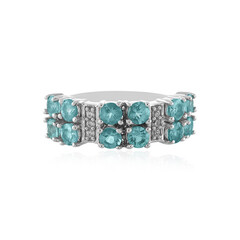 Blauer Apatit-Silberring
