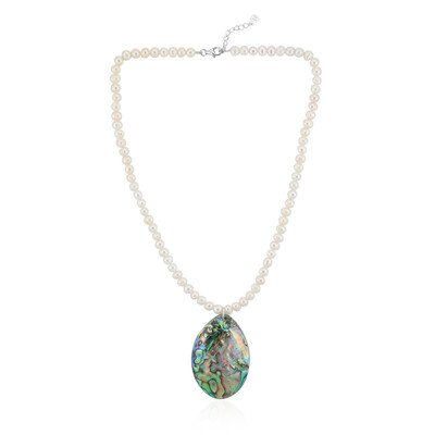 Abalone-Muschel-Silbercollier (TPC)