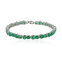 Sambia-Smaragd-Silberarmband