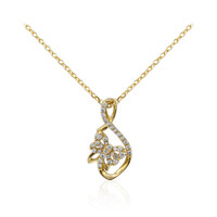 SI2 (H) Brillant-Goldhalskette (Smithsonian)