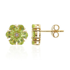 Burmesischer Peridot-Silberohrringe