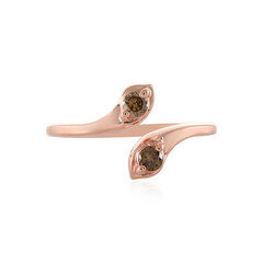 I3 Champagner-Diamant-Silberring