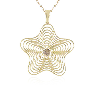 I2 Champagner-Brillant-Goldhalskette (Ornaments by de Melo)