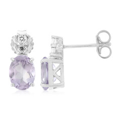 Bolivianischer Amethyst-Silberohrringe