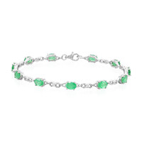 Sambia-Smaragd-Silberarmband
