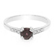 Roter Zirkon-Silberring