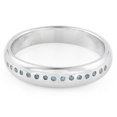 Königsblauer Diamant-Silberring