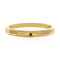 Schwarzer Diamant-Silberring
