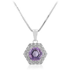 Amethyst-Silberhalskette