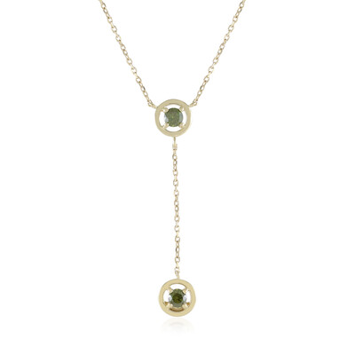 Grüner SI2 Brillant-Goldcollier