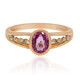 Pinkfarbener Saphir-Goldring (Annette)