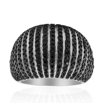 Schwarzer Spinell-Silberring