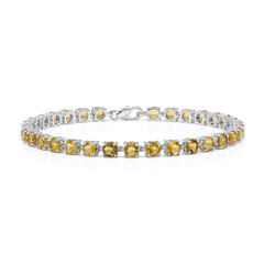 Cognac-Quarz-Silberarmband
