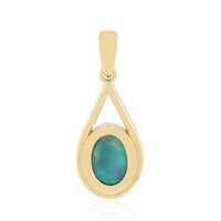 Lightning Ridge-Schwarzer Opal-Goldanhänger