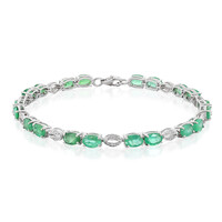 Sambia-Smaragd-Silberarmband