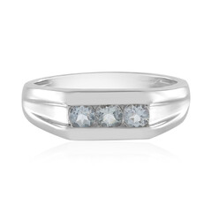 Brasilianischer Aquamarin-Silberring