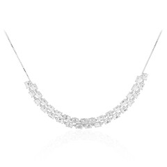 Weißer Topas-Silbercollier
