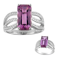 Pinkfarbener Diaspor-Goldring (AMAYANI)
