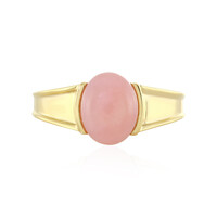 Pinkfarbener Opal-Silberring
