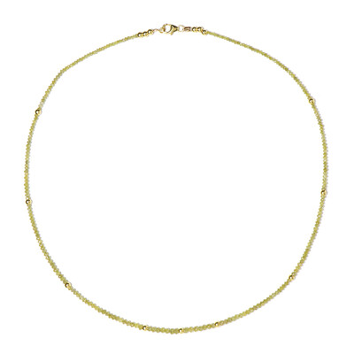 Gelber Diamant-Goldhalskette (Annette)