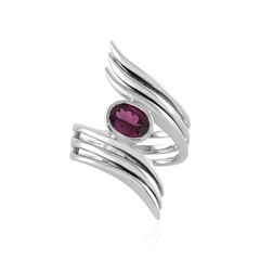 Magenta-Granat-Silberring (de Melo)
