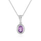 Amethyst-Silberhalskette