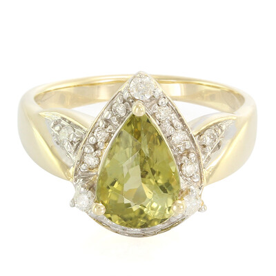 Kupfer-Turmalin-Goldring