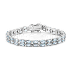 Himmelblauer Topas-Silberarmband