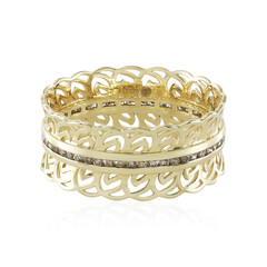 I2 Champagner-Diamant-Goldring (Ornaments by de Melo)