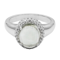 Grüner Amethyst-Silberring