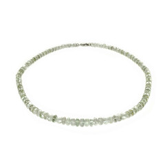 Grüner Amethyst-Silberhalskette