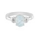 Brasilianischer Aquamarin-Silberring