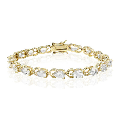 Weißer Topas-Silberarmband