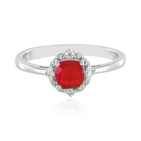Äthiopischer Roter Opal-Silberring