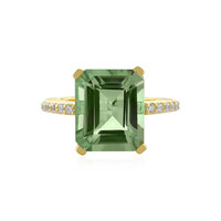 Grüner Amethyst-Silberring
