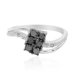 Schwarzer Diamant-Goldring