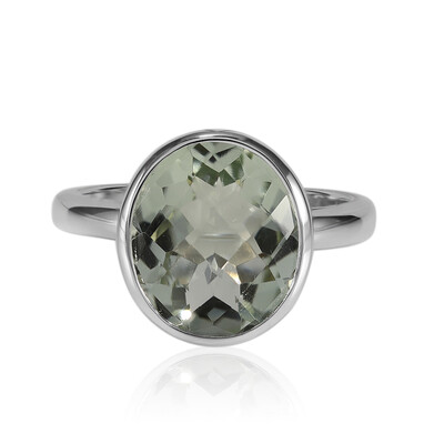 Grüner Amethyst-Silberring