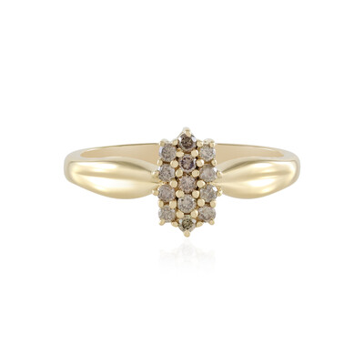I2 Schokoladen-Brillant-Goldring