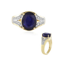 Blauer Madagaskar-Saphir-Silberring