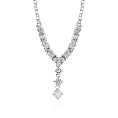 Weißer Topas-Silbercollier