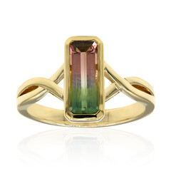 Mehrfarbiger Turmalin-Goldring