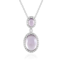 Lavendel-Amethyst-Silberhalskette