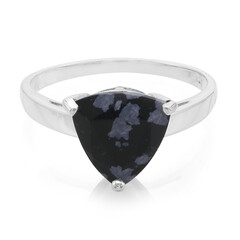 Schneeflocken-Obsidian-Silberring