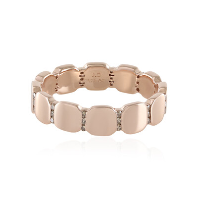 I2 Champagner-Diamant-Silberring
