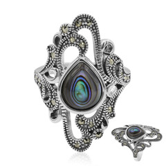 Abalone-Muschel-Silberring