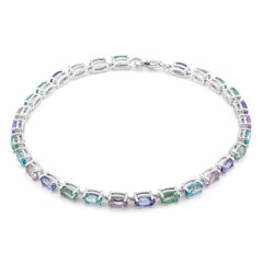 Edelstein-Silberarmband